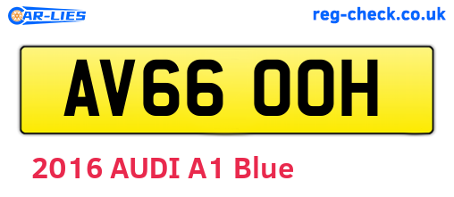 AV66OOH are the vehicle registration plates.