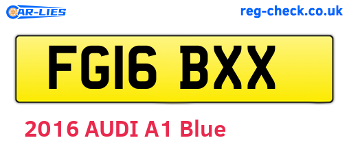 FG16BXX are the vehicle registration plates.