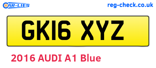 GK16XYZ are the vehicle registration plates.