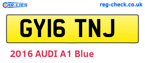 GY16TNJ are the vehicle registration plates.