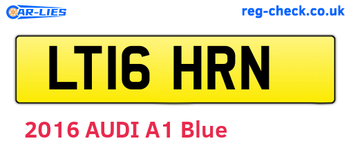 LT16HRN are the vehicle registration plates.