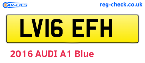 LV16EFH are the vehicle registration plates.