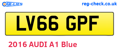 LV66GPF are the vehicle registration plates.
