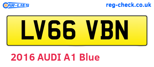 LV66VBN are the vehicle registration plates.