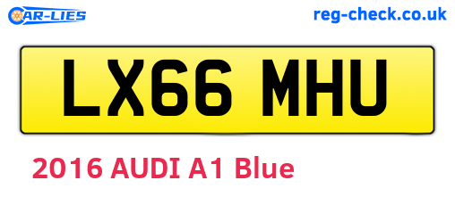 LX66MHU are the vehicle registration plates.