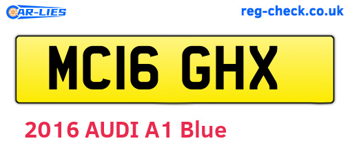 MC16GHX are the vehicle registration plates.