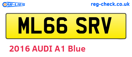ML66SRV are the vehicle registration plates.