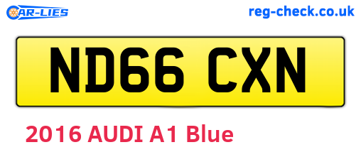 ND66CXN are the vehicle registration plates.