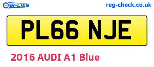 PL66NJE are the vehicle registration plates.