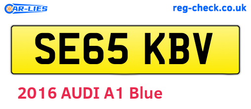 SE65KBV are the vehicle registration plates.