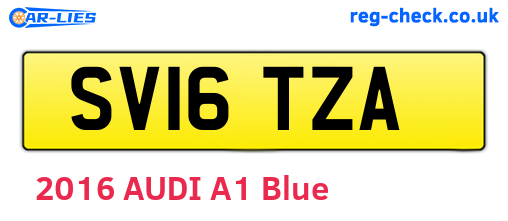 SV16TZA are the vehicle registration plates.