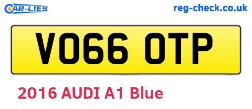 VO66OTP are the vehicle registration plates.