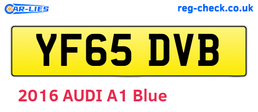YF65DVB are the vehicle registration plates.