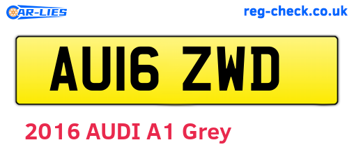 AU16ZWD are the vehicle registration plates.