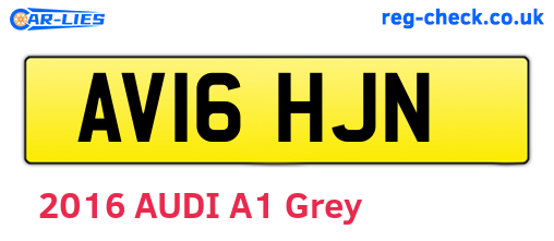 AV16HJN are the vehicle registration plates.