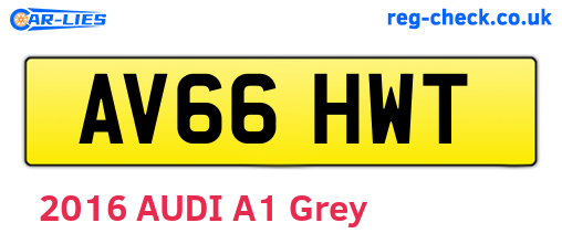 AV66HWT are the vehicle registration plates.