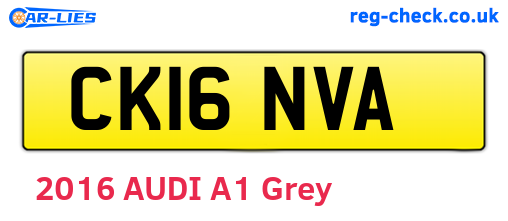CK16NVA are the vehicle registration plates.