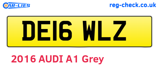 DE16WLZ are the vehicle registration plates.