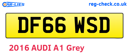 DF66WSD are the vehicle registration plates.