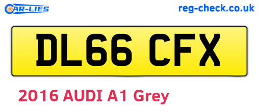 DL66CFX are the vehicle registration plates.