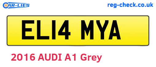 EL14MYA are the vehicle registration plates.