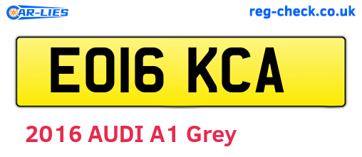 EO16KCA are the vehicle registration plates.
