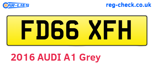 FD66XFH are the vehicle registration plates.