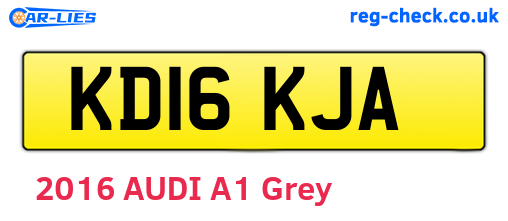 KD16KJA are the vehicle registration plates.