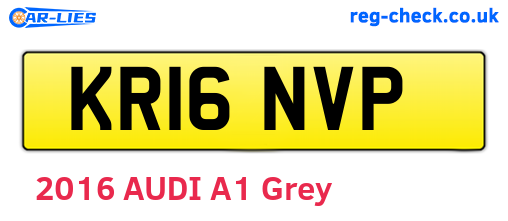 KR16NVP are the vehicle registration plates.
