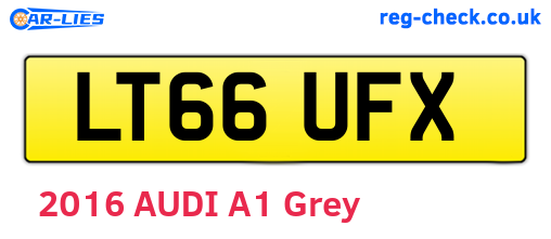 LT66UFX are the vehicle registration plates.