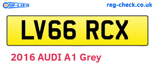 LV66RCX are the vehicle registration plates.