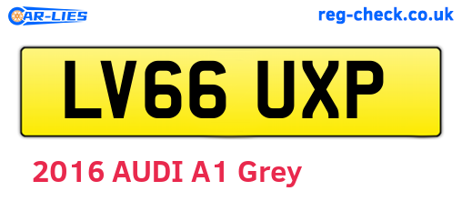 LV66UXP are the vehicle registration plates.