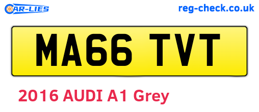 MA66TVT are the vehicle registration plates.