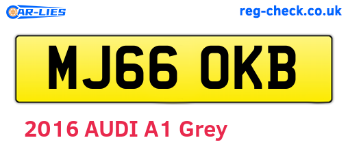 MJ66OKB are the vehicle registration plates.