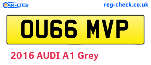 OU66MVP are the vehicle registration plates.