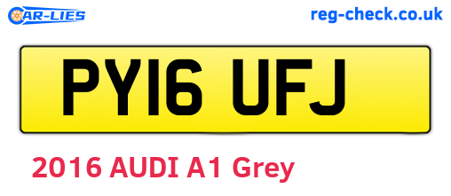 PY16UFJ are the vehicle registration plates.