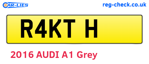 R4KTH are the vehicle registration plates.