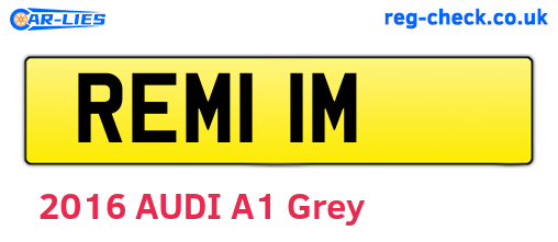 REM11M are the vehicle registration plates.