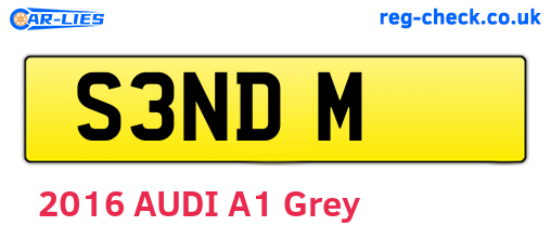 S3NDM are the vehicle registration plates.