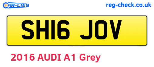 SH16JOV are the vehicle registration plates.