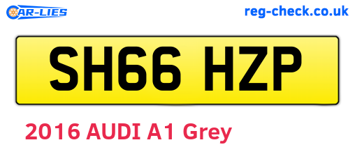 SH66HZP are the vehicle registration plates.