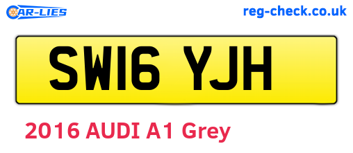 SW16YJH are the vehicle registration plates.