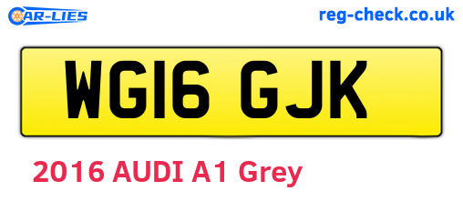 WG16GJK are the vehicle registration plates.