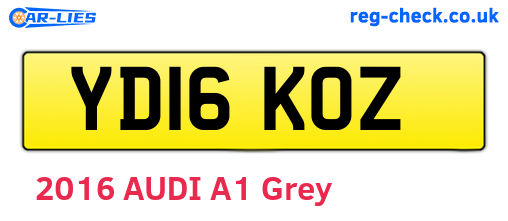 YD16KOZ are the vehicle registration plates.