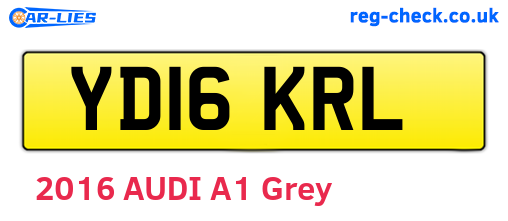 YD16KRL are the vehicle registration plates.