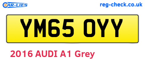YM65OYY are the vehicle registration plates.