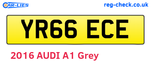 YR66ECE are the vehicle registration plates.