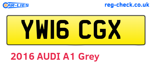 YW16CGX are the vehicle registration plates.