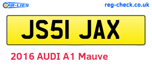 JS51JAX are the vehicle registration plates.