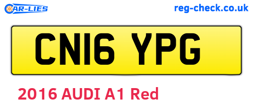CN16YPG are the vehicle registration plates.